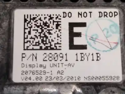 Second-hand car spare part multifunction display for infiniti ex 30d oem iam references 280911by1b  