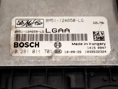 Second-hand car spare part ecu engine control for ford focus lim. (cb4) focus lim. (cb4) (2007 - 2011) oem iam references 8m5112a650  0281011701