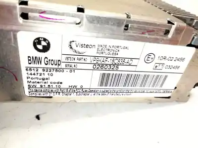 Second-hand car spare part audio system / radio cd for bmw 3 (e90) 318 d oem iam references 9227500  