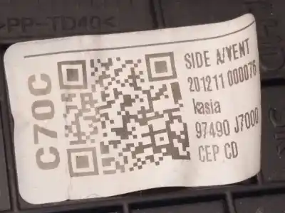 Second-hand car spare part right side air vent for kia ceed (cd) 1.6 crdi 136 oem iam references 97490j700  