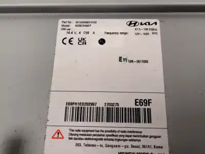 Second-hand car spare part audio system / radio cd for kia stonic (yb) 1.2 cvvt oem iam references 96160h8691  