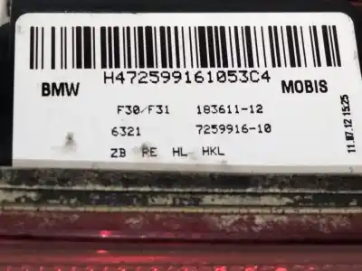 Автозапчасти б/у правый задний фонарь в двери за bmw 3 (f30, f80) 318 d xdrive ссылки oem iam 7259916  