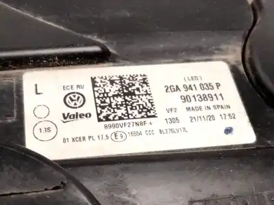 Автозапчастина б/у ліва фара для volkswagen t-roc (a11, d11) 1.5 tsi посилання на oem iam 2ga941035  