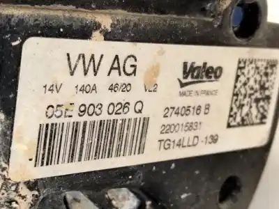 Second-hand car spare part alternator for volkswagen t-roc (a11, d11) 1.5 tsi oem iam references 05e903026  