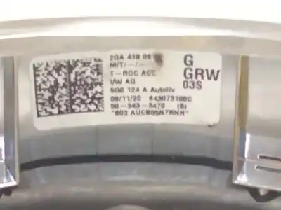 Second-hand car spare part steering wheel for volkswagen t-roc (a11, d11) 1.5 tsi oem iam references 2ga419091  