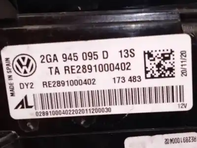 Peça sobressalente para automóvel em segunda mão farolim traseiro esquerdo por volkswagen t-roc (a11, d11) 1.5 tsi referências oem iam 2ga945095  