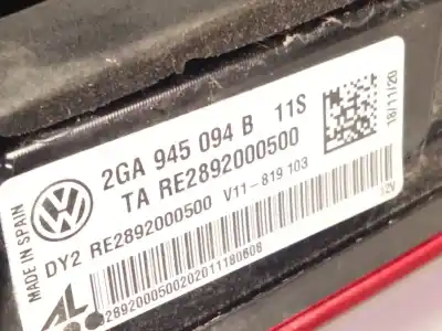Автозапчасти б/у правый задний фонарь в двери за volkswagen t-roc (a11, d11) 1.5 tsi ссылки oem iam 2ga945094  