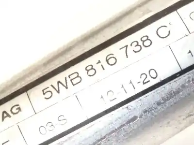 Second-hand car spare part air conditioning pipes for volkswagen t-roc (a11, d11) 1.5 tsi oem iam references 5wb816738  