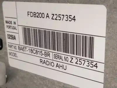 Second-hand car spare part audio system / radio cd for ford fiesta vi (cb1, ccn) 1.4 tdci oem iam references 8a6t18c815  