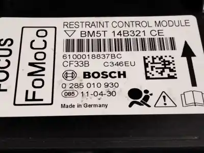 Peça sobressalente para automóvel em segunda mão centralina de airbag por ford focus iii 1.6 ti referências oem iam bm5t14b321  