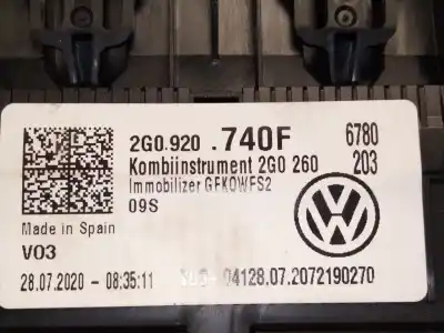 Автозапчасти б/у приборная доска за volkswagen t-cross (c11) 1.0 tsi ссылки oem iam 2g0920740  