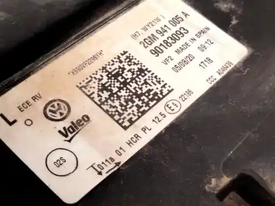 Pezzo di ricambio per auto di seconda mano faro anteriore sinistro per volkswagen t-cross (c11) 1.0 tsi riferimenti oem iam 2gm941005  