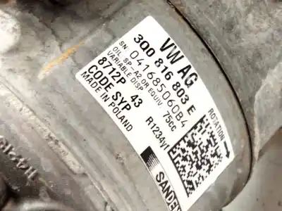 Автозапчасти б/у компрессор кондиционера воздуха за volkswagen t-cross (c11) 1.0 tsi ссылки oem iam 3q0816803  