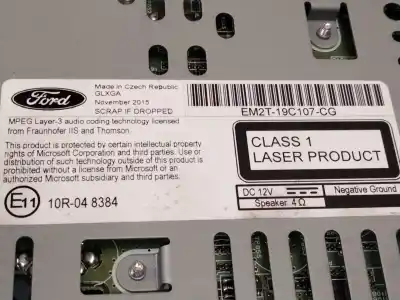 Second-hand car spare part audio system / radio cd for ford s-max (cj, wa6) 1.5 ecoboost oem iam references em2t19c107  