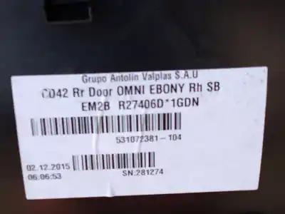 Автозапчастина б/у обликка задніх правіх дверей для ford s-max (cj, wa6) 1.5 ecoboost посилання на oem iam   