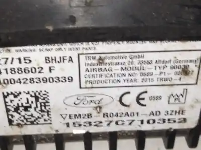 Автозапчастина б/у комплект подушки безпеки для ford s-max (cj, wa6) 1.5 ecoboost посилання на oem iam e1gt14b321  