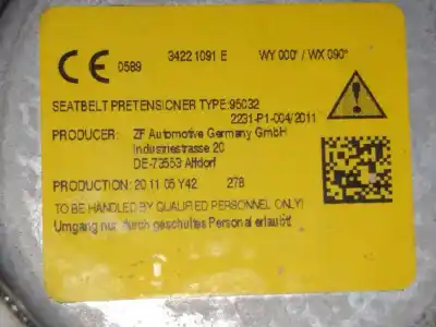 Автозапчасти б/у комплект подушки безопасности за volkswagen t-roc (a11, d11) 1.5 tsi ссылки oem iam 2ga857003a82v  2ga880204d