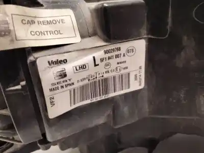 Second-hand car spare part left headlight for seat leon (5f1) 2.0 cupra oem iam references 5f1941007  