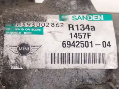 Pezzo di ricambio per auto di seconda mano compressore aria condizionata per mini mini (r56) cooper d riferimenti oem iam 6942501  