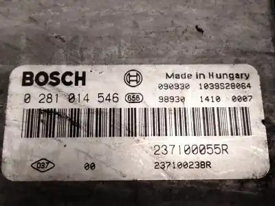 Pezzo di ricambio per auto di seconda mano centralina motore per renault grand scénic iii (jz0/1_) 1.9 dci riferimenti oem iam 237100055r  0281014546