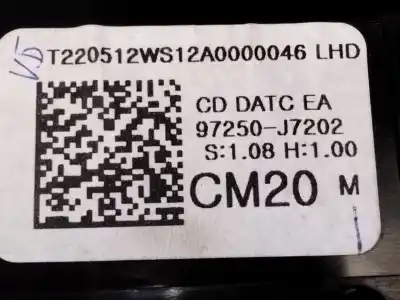 Автозапчастина б/у контроль опалення / кондиціонації для kia xceed (cd) 1.0 t-gdi посилання на oem iam 97250j7202  