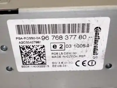 Second-hand car spare part audio system / radio cd for citroen ds4 (nx_) 1.6 hdi 110 oem iam references 9676837780  