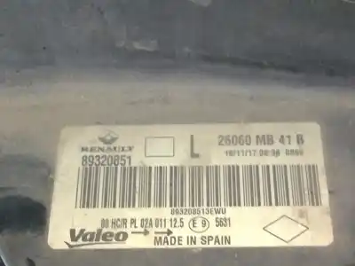 Second-hand car spare part left headlight for renault maxity fg 130.35/45 oem iam references 26060mb41b  