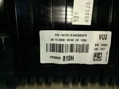 Second-hand car spare part dashboard for seat leon (1p1) 1.4 16v oem iam references 1p0920810h  