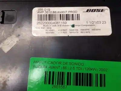 Автозапчастина б/у аудіопідсилювач для audi a4 avant (8e) 2.5 tdi (120kw) посилання на oem iam 252290004081159  