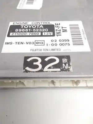 Pezzo di ricambio per auto di seconda mano centralina motore per toyota yaris (ncp1/nlp1/scp1) 1.3 expo riferimenti oem iam 8966152320 1nzfe 2110007860