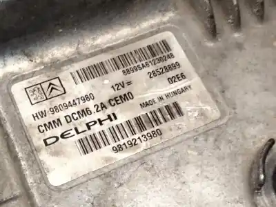 Second-hand car spare part ecu engine control for citroen jumpy furgón (v_) 2.0 bluehdi 120 oem iam references 9809447980 9819213980 28528899