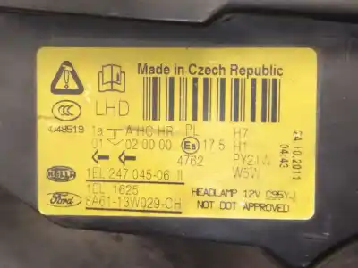 Second-hand car spare part right headlight for ford fiesta vi (cb1, ccn) 1.6 tdci oem iam references 8a6113w029ch  