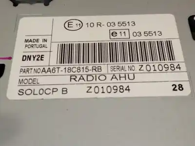 Автозапчастина б/у аудіо система / радіо cd для ford fiesta vi (cb1, ccn) 1.6 tdci посилання на oem iam aa6t18c815rb  