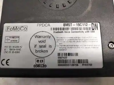 Second-hand car spare part bluetooth module for ford kuga (cbv) 2.0 tdci cat oem iam references 8m5t19c112dn  