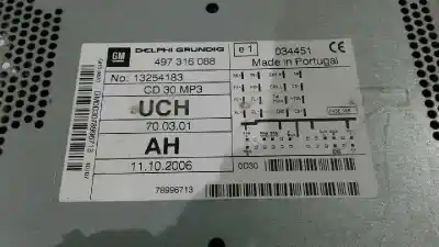 Second-hand car spare part audio system / radio cd for opel corsa d 1.3 16v cdti oem iam references 497316088