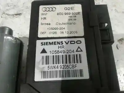 Peça sobressalente para automóvel em segunda mão motor elevador vidro traseiro direito por audi a4 berlina (8e) 2.0 tdi referências oem iam 5wk49205cbf