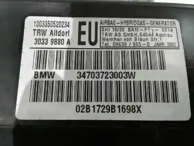 Gebrauchtes Autoersatzteil Seitenairbag Vorne Rechts zum BMW SERIE 3 BERLINA (E46) 3.0 24V Turbodiesel CAT OEM-IAM-Referenzen 34703723003W 30339880A 1003350520234
