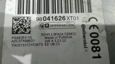 Pezzo di ricambio per auto di seconda mano  per CITROEN C3  Riferimenti OEM IAM 98041626XT PSA635110 A2C37498601