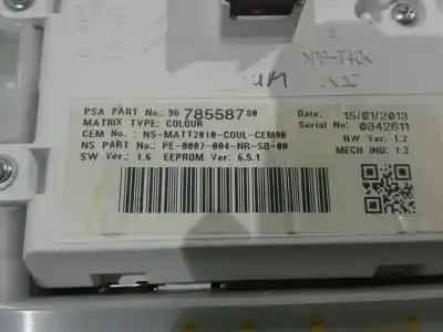 Peça sobressalente para automóvel em segunda mão quadrante por peugeot 208 active referências oem iam 9678558780 0342611 pe0007004nrsb00