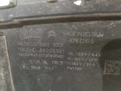 Second-hand car spare part front left headlight for citroen c4 picasso 1.6 16v oem iam references 9676036380