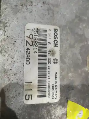 Автозапчасти б/у блок управления двигателем за FIAT STILO (192) 1.9 JTD / 1.9 JTD 115 Active ссылки OEM IAM 0281011421 55188214 19242ADD