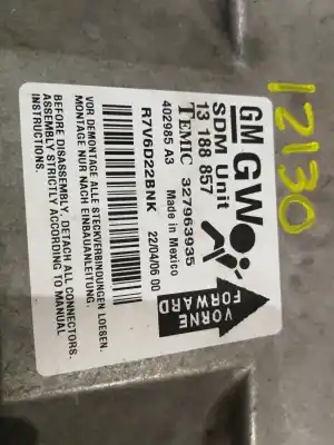 Gebrauchtes Autoersatzteil Steuergerät Airbag zum OPEL ASTRA H BERLINA Elegance OEM-IAM-Referenzen 13188857 R7V6D22BNK 327963935