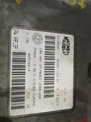 Gebrauchtes Autoersatzteil Ecu-motorsteuergerät Uce Motorsteuergerät zum FIAT PANDA (169) 1.2 CAT OEM-IAM-Referenzen 55196261 6160112401 IAW4AFSP