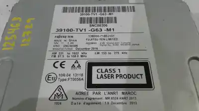 Pezzo di ricambio per auto di seconda mano display multifunzione per honda civic (fk) 1.6 i-dtec executive riferimenti oem iam 39100tv1g63m1