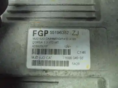 Second-hand car spare part ecu engine control for opel corsa 3 c 1.3 cdti 70ch manual oem iam references 55196352  