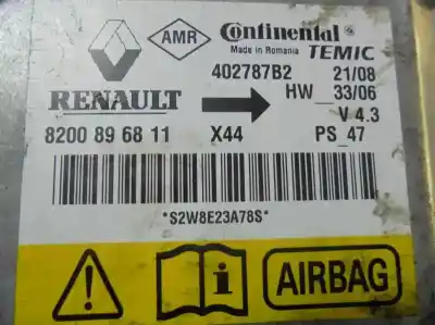 Second-hand car spare part airbag control unit for renault twingo ii (cn0_) 1.2 (cn0d) oem iam references 8200896811  