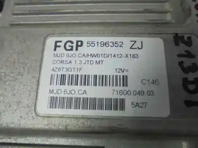 Second-hand car spare part ecu engine control for opel corsa 3 c 1.3 cdti 70ch manual oem iam references 55196352  