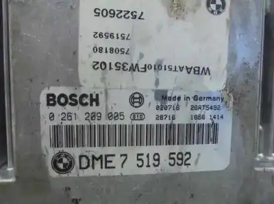 Second-hand car spare part ecu engine control for bmw serie 3 compact (e46) 1.8 16v oem iam references 7519592  