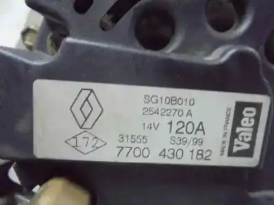 Автозапчастина б/у генератор для renault scenic (ja..) 1.9 dti diesel cat посилання на oem iam 7700430182  