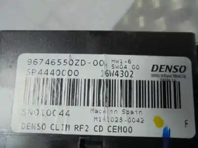 Peça sobressalente para automóvel em segunda mão comando de sofagem (chauffage / ar condicionado) por citroen c-elysée feel referências oem iam 96746550zd  